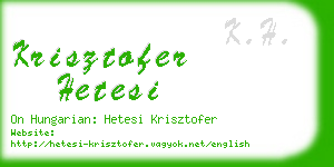 krisztofer hetesi business card